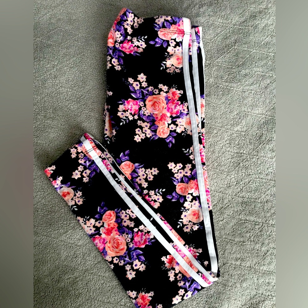 Girls floral leggings